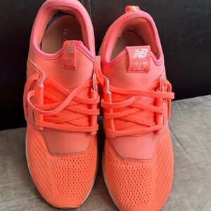 New Balance Neon Coral/Peach Slip-On Running Shoes
